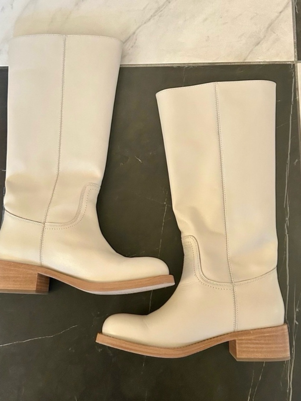 Steve Madden Riggs Knee High Boots Bone Size 8.5 - Picture 4 of 10